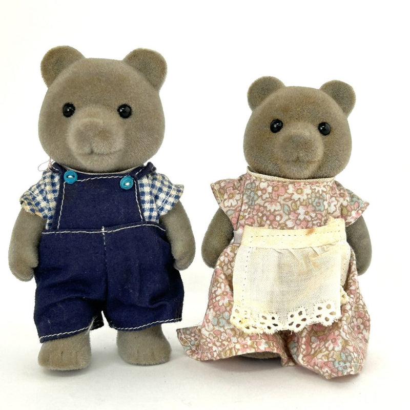 [Used] Vintage GRAY BEAR PARENTS Epoch Japan Sylvanian Families