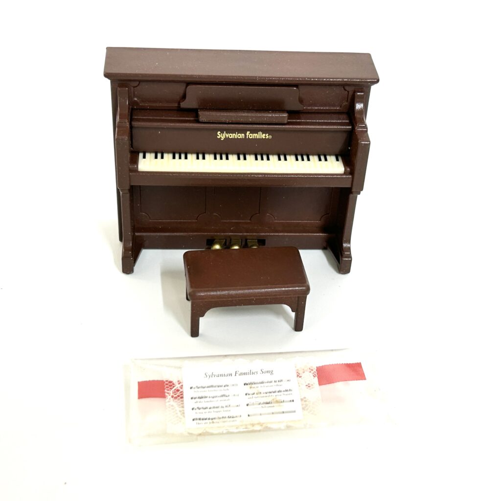 [used] Vintage Brown Upright Piano Set 1996 KA-72 Sylvanian Families Calico Critters