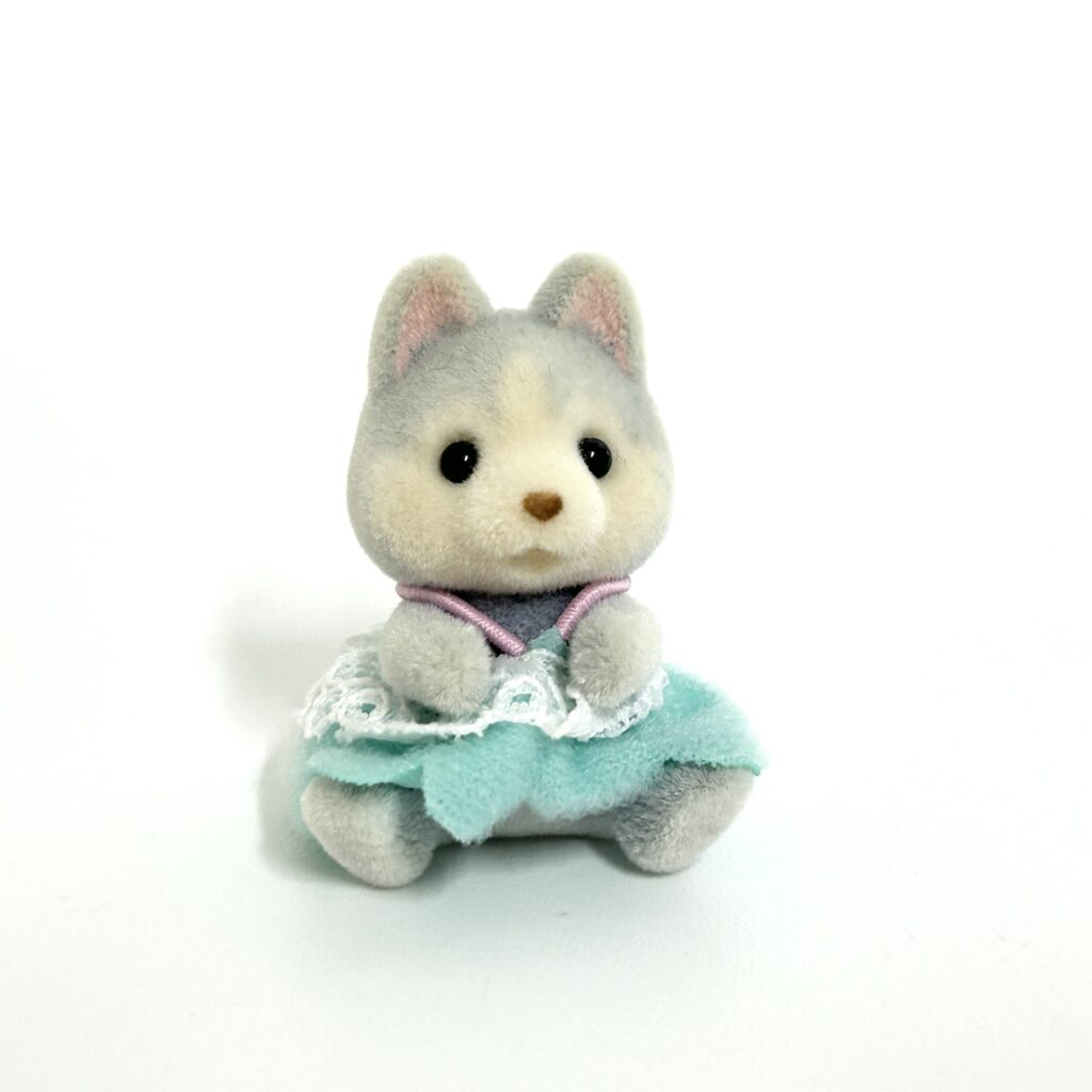 [used] Baby Sea Friends Series Baby Husky With Fish Cane 2023 Sylvanian Families Calico Critters