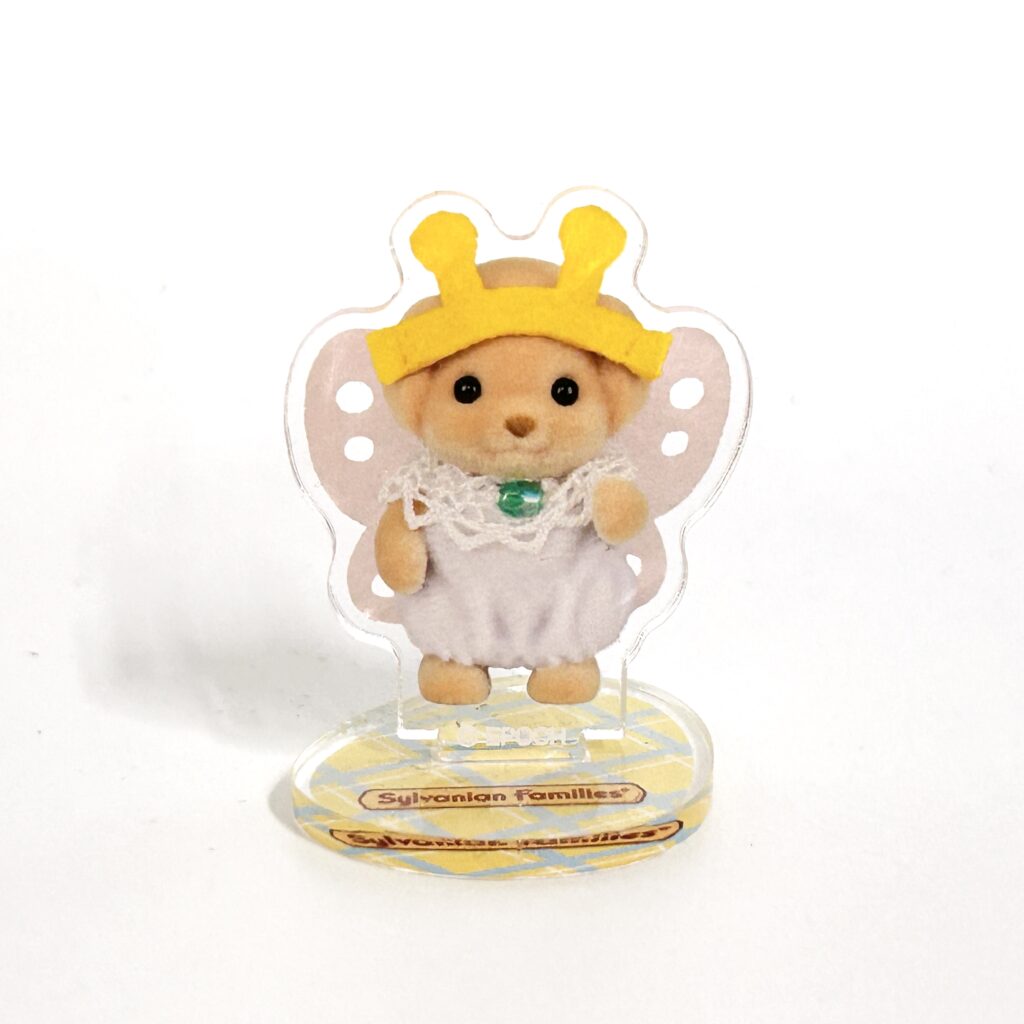 [used] Acrylic Stand Baby Toy Poodle In a Fairy Costume Sylvanian Families Calico Critters