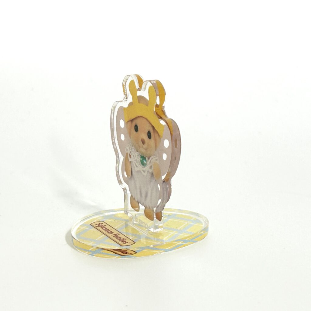 [used] Acrylic Stand Baby Toy Poodle In a Fairy Costume Sylvanian Families Calico Critters