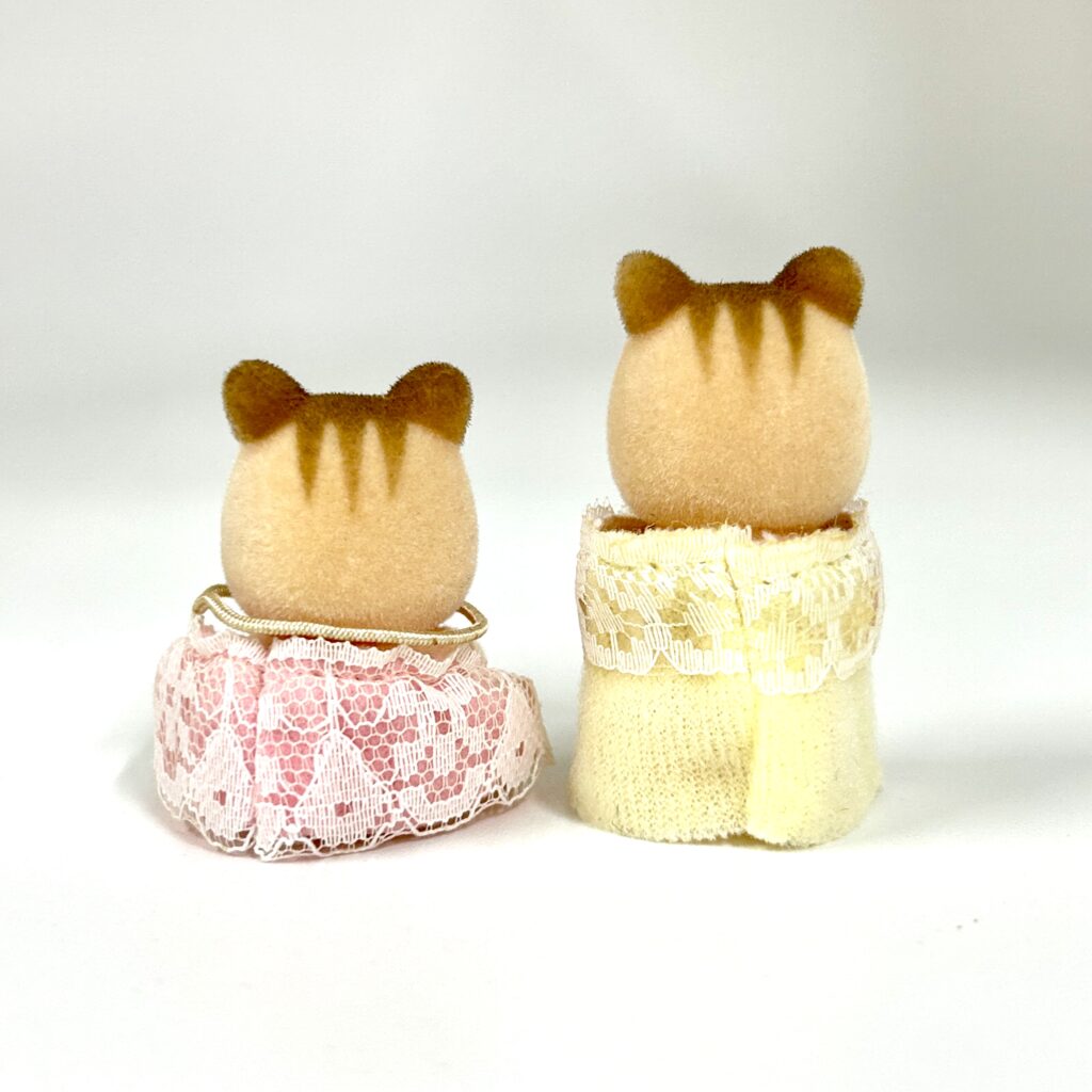 [used] Pink Squirrel Baby Twins Fan Club 2004 Sylvanian Families Calico Critters