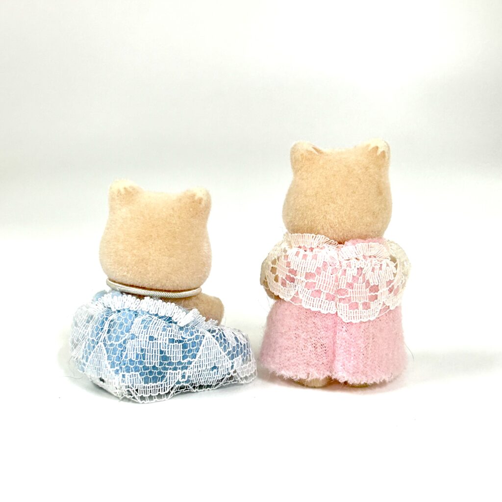 [used] Pink Fox Baby Twins Fan Club 2002 Sylvanian Families Calico Critters