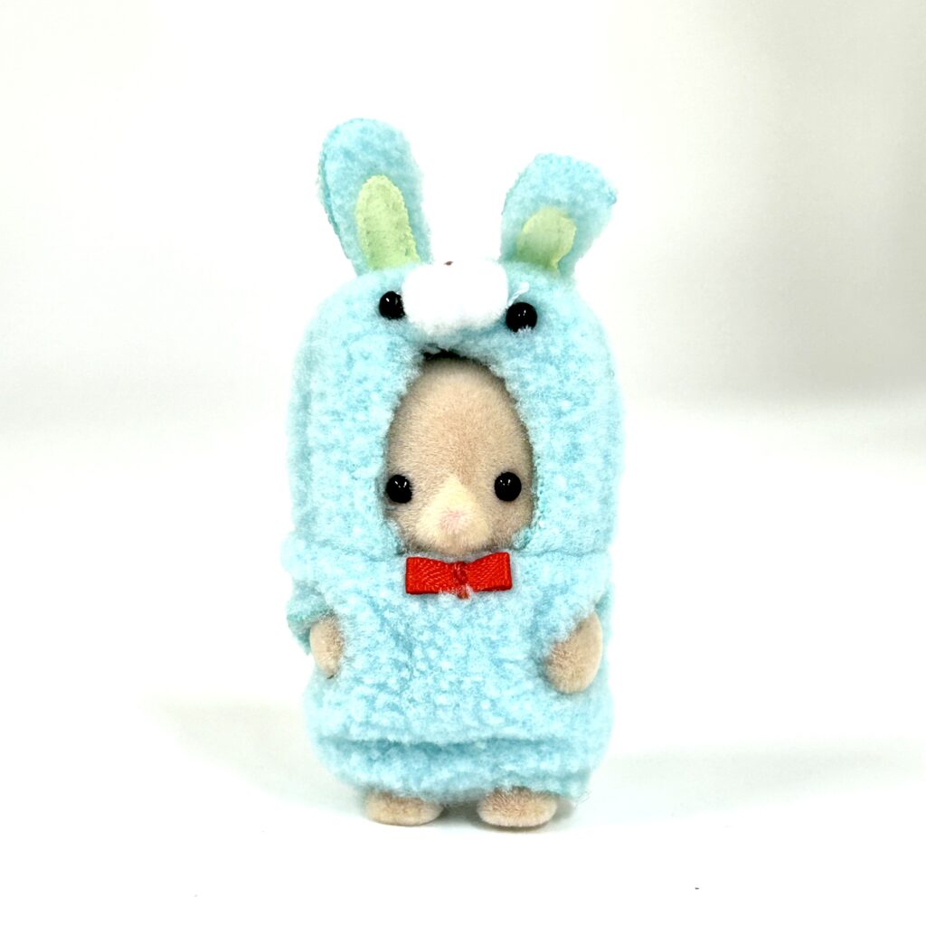 [used] 35th Anniversary Hamster Baby In Light Blue Rabbit Costume 2020 14524 Sylvanian Families Calico Critters