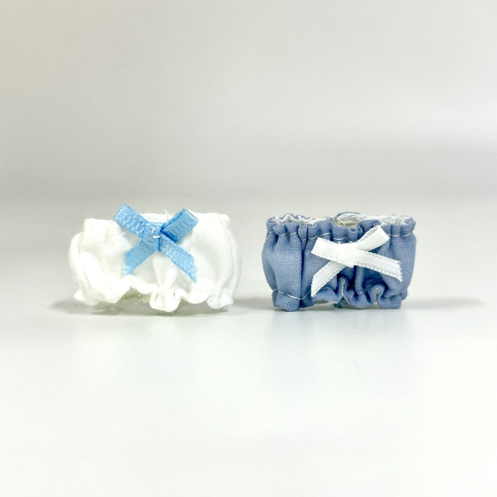 Baby Bloomer Set Blue and White Handmade