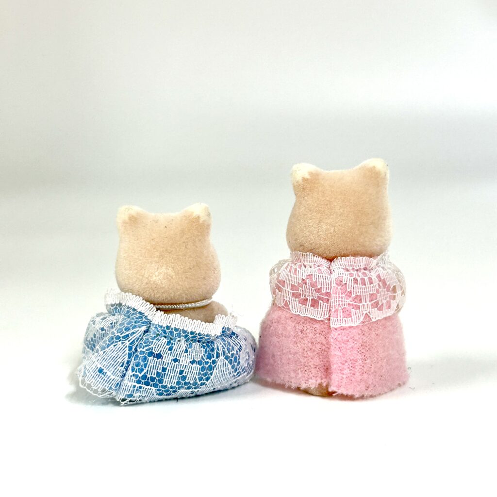 [used] Pink Fox Baby Twins Fan Club 2002 Sylvanian Families Calico Critters