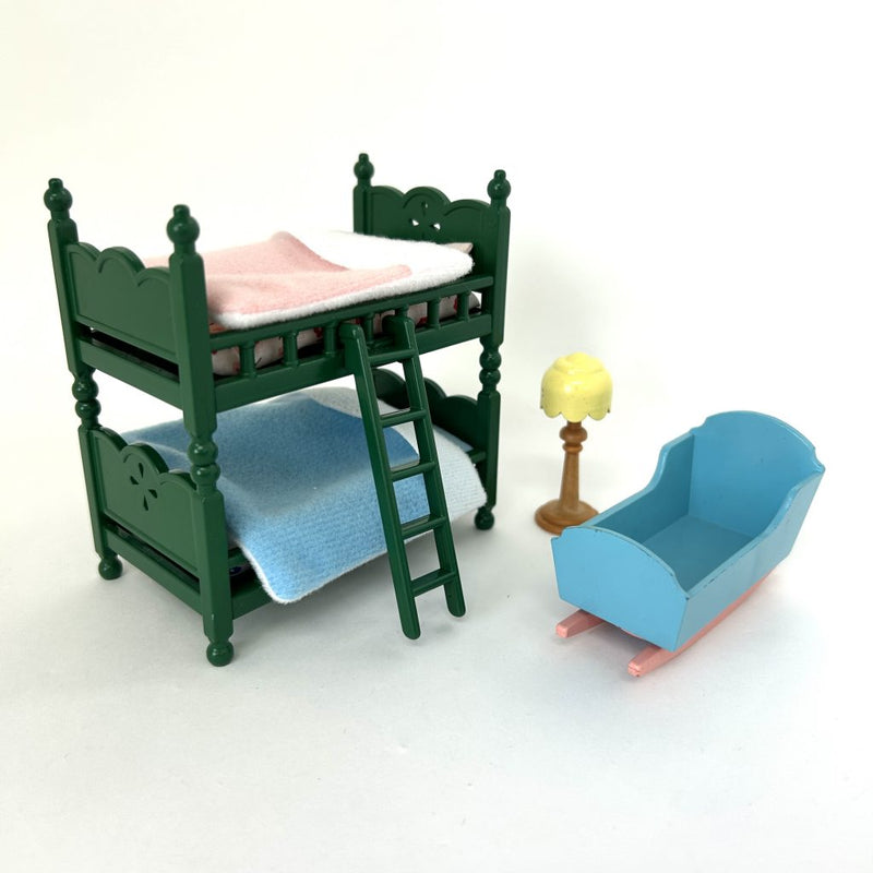 [Used] BEDROOM SET BUNK BED BABY'S BED LIGHT Japan Sylvanian Families