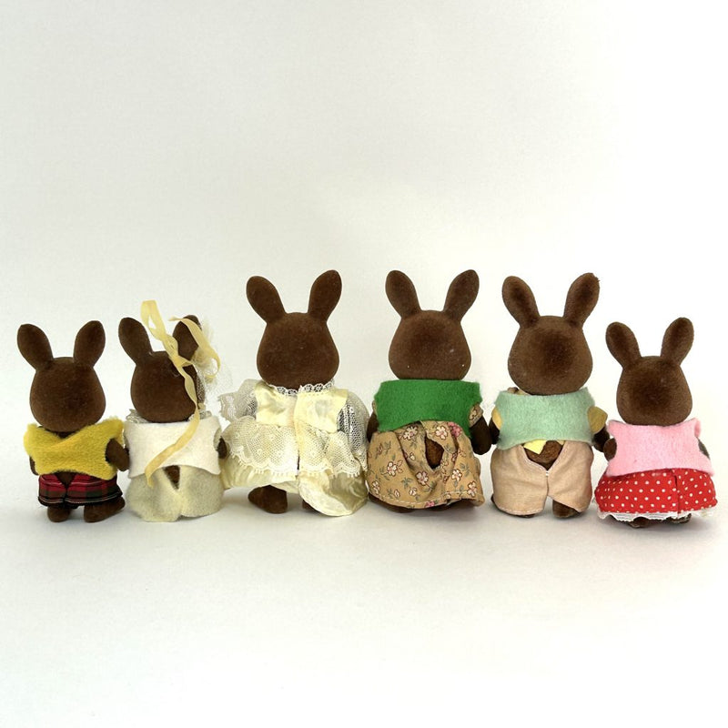 [Used] BROWN RABBIT FAMILY Epoch Japan Sylvanian Families