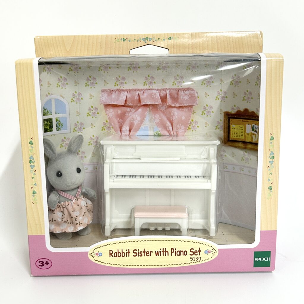 [used] Rabbit Sister with Piano Set 5139 Sylvanian Families Calico Critters