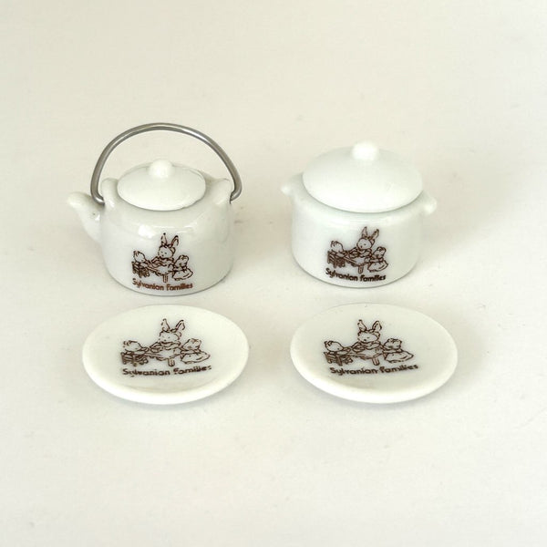 [Used] Retired CERAMIC KITCHENWARE SET KA-17 Japan Sylvanian Families