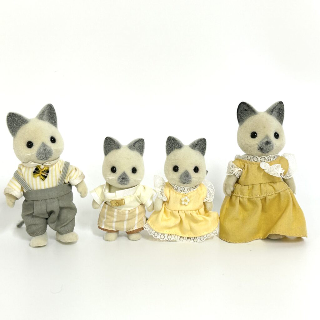 [used] Vintage Urban Life Cat Family 1987 SE-72 Sylvanian Families Calico Critters