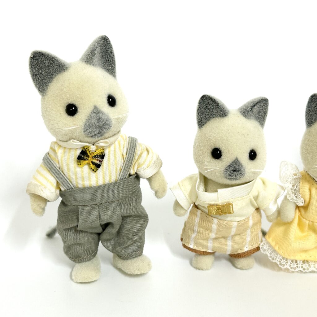 [used] Vintage Urban Life Cat Family 1987 SE-72 Sylvanian Families Calico Critters