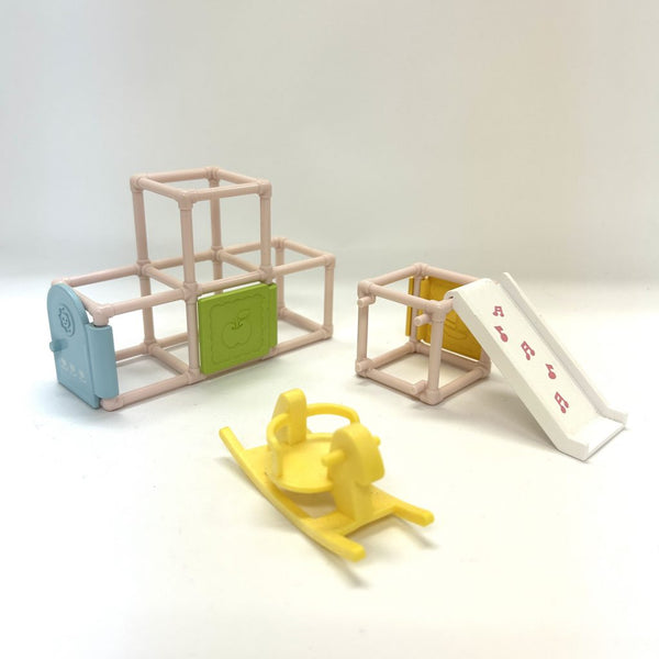 [Used] JUNGLE GYM SLIDE WOODEN HORSE SET Epoch Japan Sylvanian Families