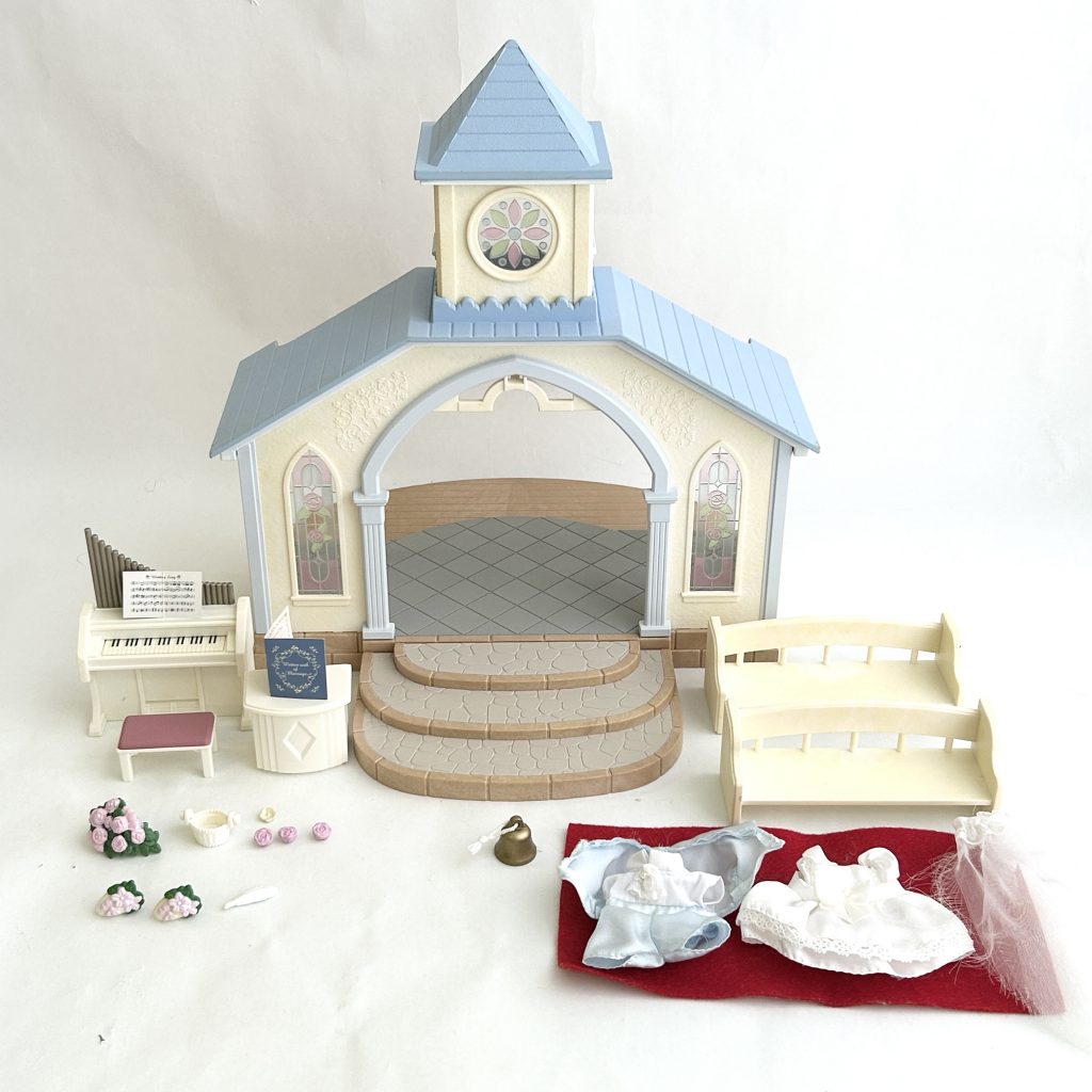 [used] Forest Wedding Chapel Bule FU-12 Sylvanian Families Calico Critters