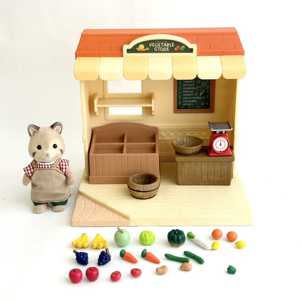 [used] Vintage Raccoon's Begetable Shop DW-03 Sylvanian Families Calic