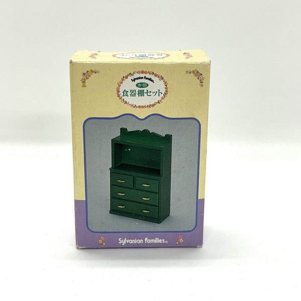 [Used] GREEN CUPBOARD SET KA-03 Epoch Japan  Sylvanian Families