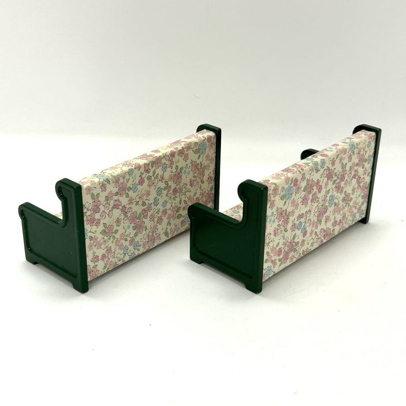 [Used] TWO GREEN SOFA SET KA-18 Japan Sylvanian Families