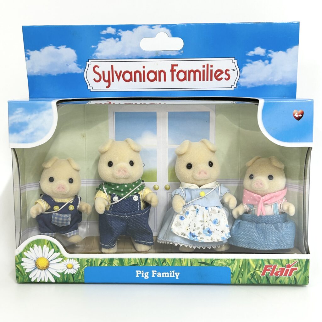 [used] Pig Family Flair Open Hands 4153 Sylvanian Families Calico Critters