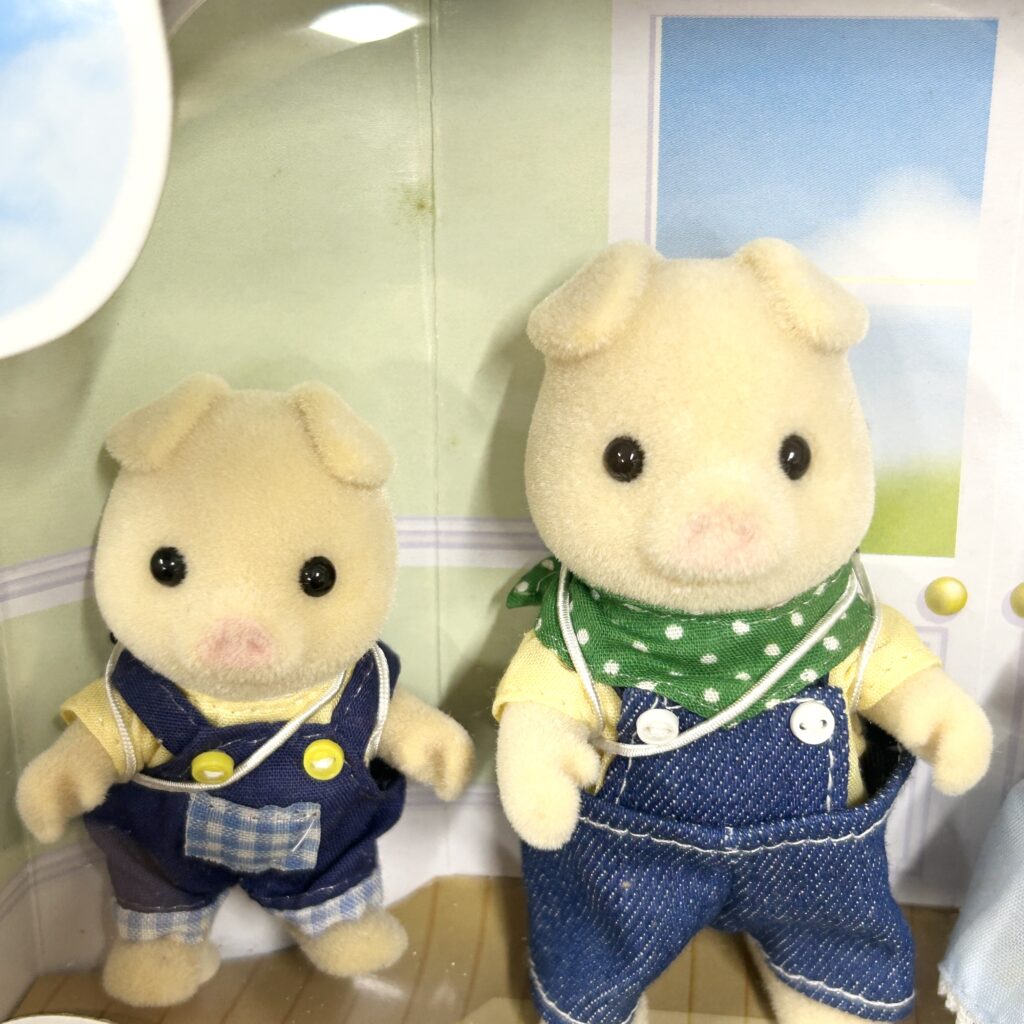 [used] Pig Family Flair Open Hands 4153 Sylvanian Families Calico Critters