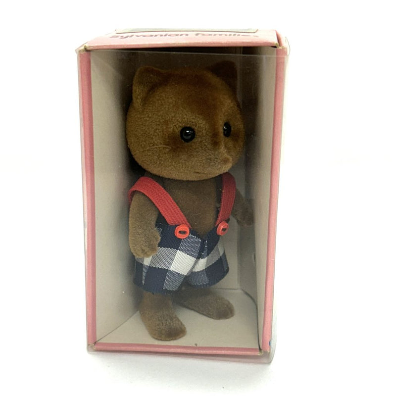 [Used] RACOON DOG BOY 1986 Caliro Critters Epoch Japan Sylvanian Families