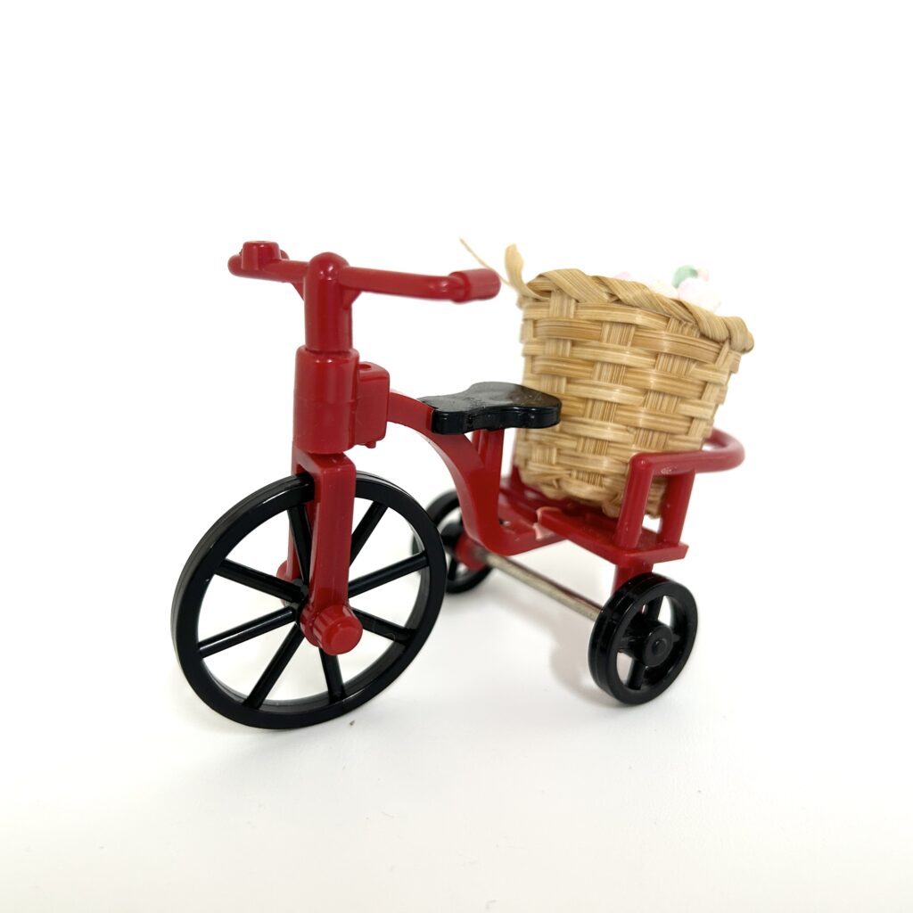 [used] Vintage Three Wheel Bike Set 1989 KA-55 Sylvanian Families Calico Critters