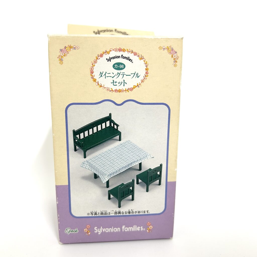 [used] Vintage Green Dining Table Set KA-98 Sylvanian Families Calico Critters