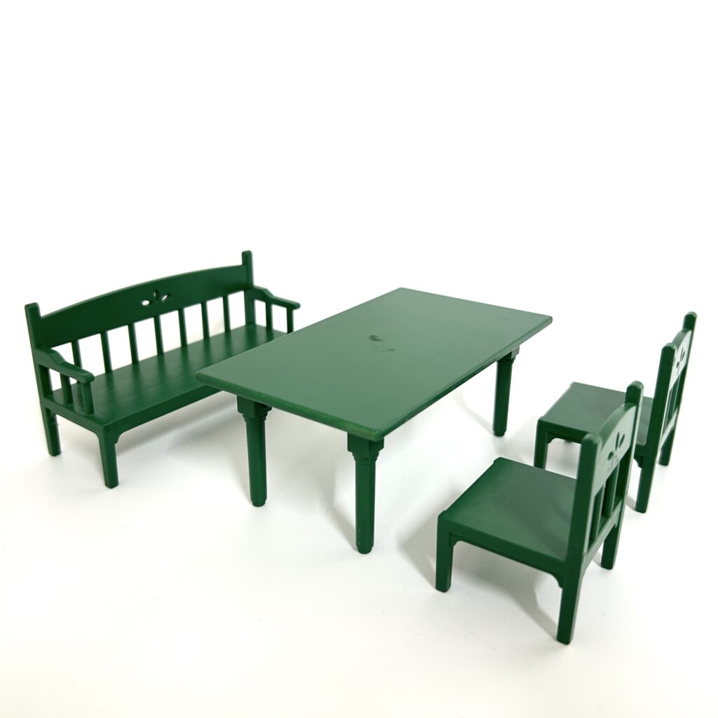 [used] Vintage Green Dining Table Set KA-98 Sylvanian Families Calico Critters