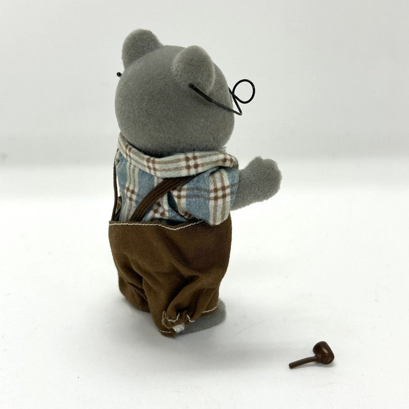 [Used] GRAY BEAR GRANDFATHER Caliro Critters Epoch Japan Sylvanian Families