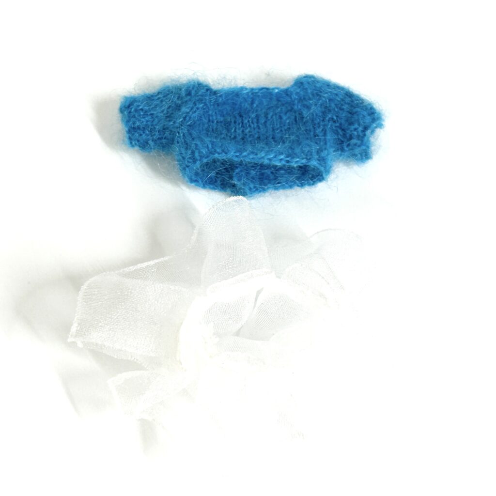 Blue Sweater and Skirt Handmade