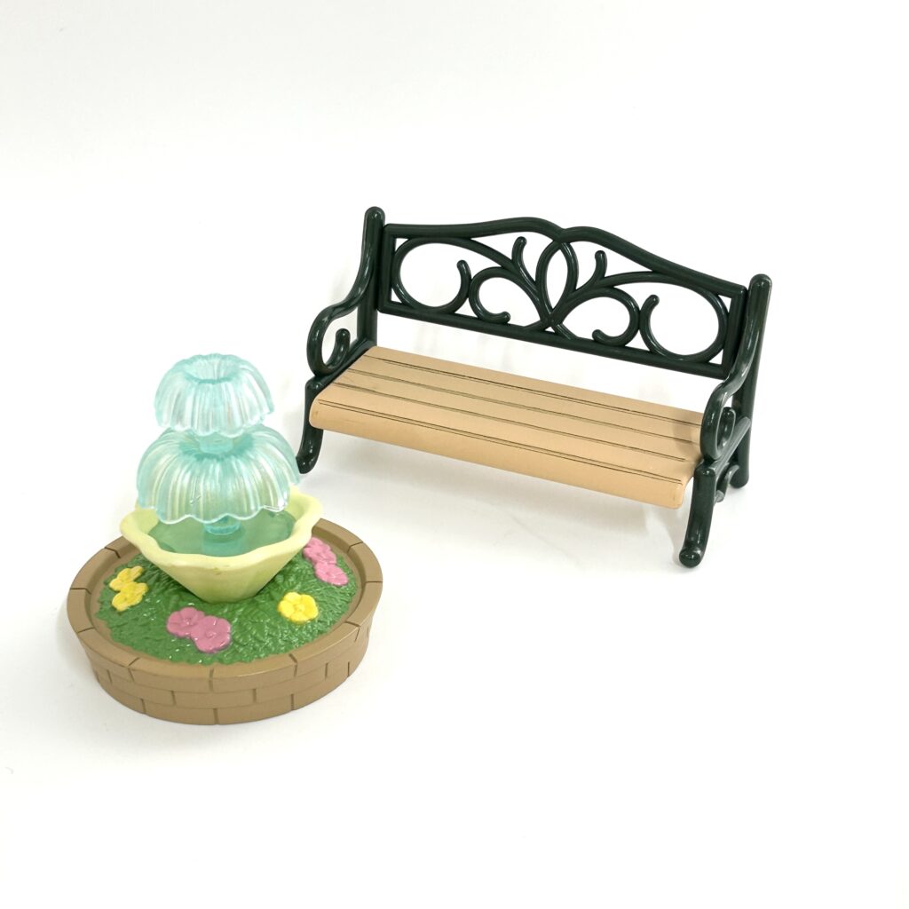 [used] Fountains And Bench Set KA-623 Sylvanian Families Calico Critters
