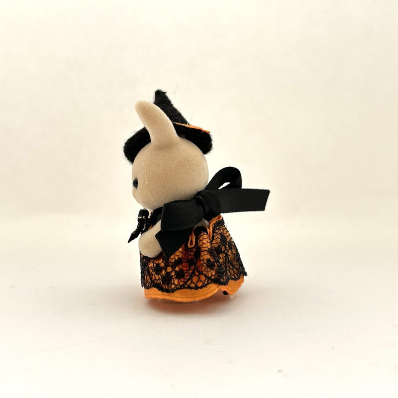 MILK RABBIT BABY IN HANDMADE ORANGE WITCH COSTUME Japan Sylvanian Families