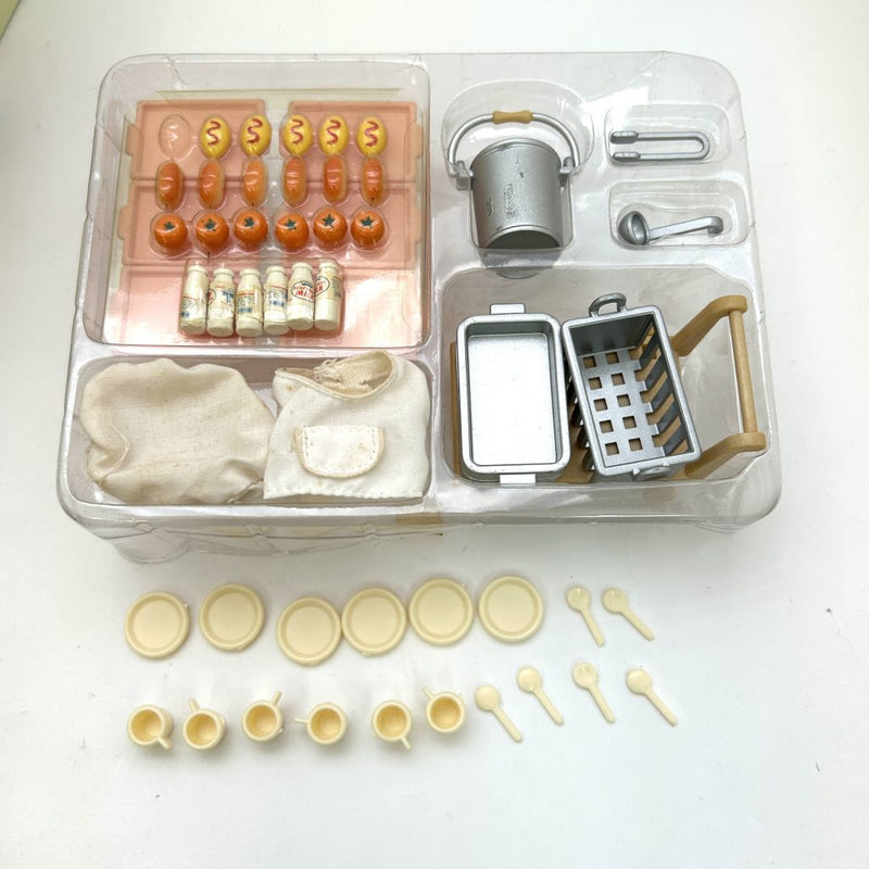 [Used] SCHOOL LUNCH SET S-01 Epoch Japan Retired Sylvanian Families