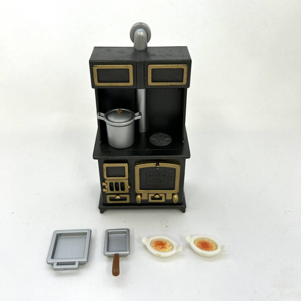 [Used] BLACK OVEN SET KA-109 Epoch Japan Sylvanian Families