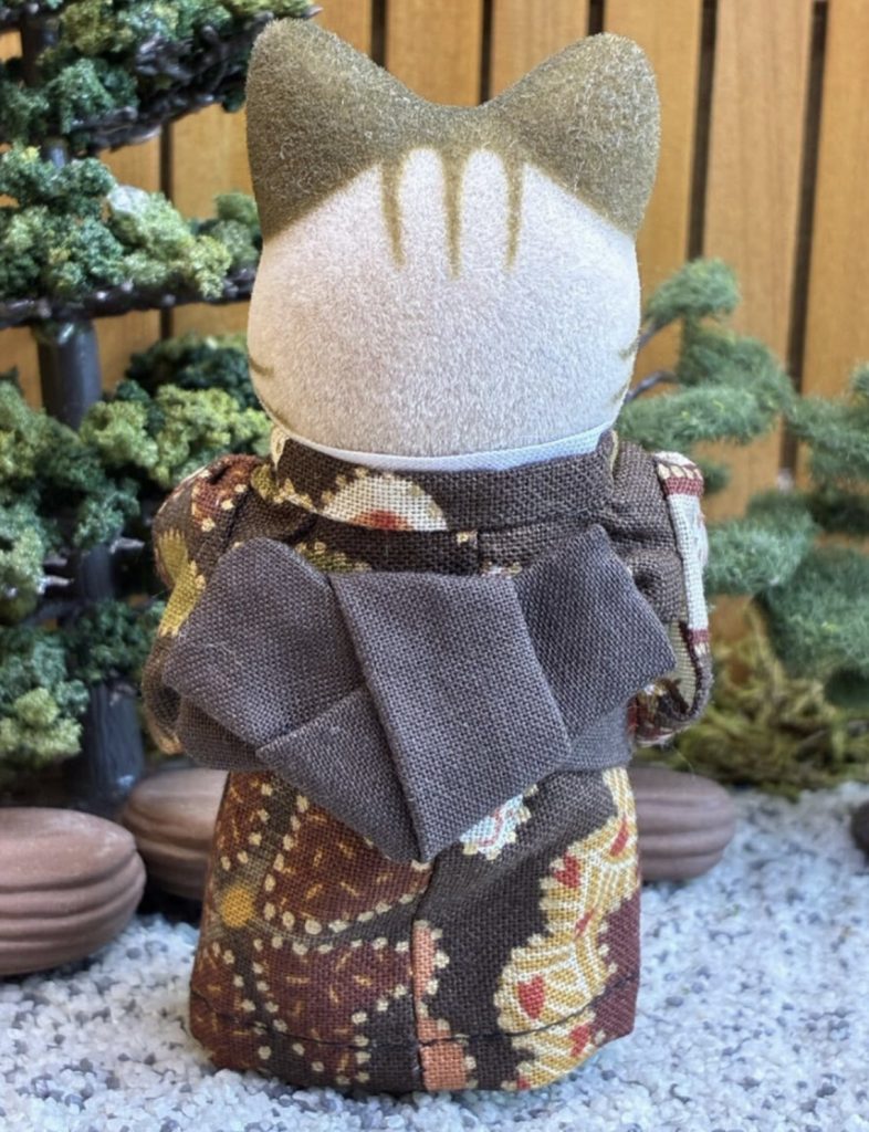 Dark Brown Kimono pour Père Fait Main