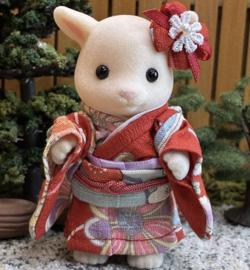 Red Floral Kimono pour Mère Fait Main