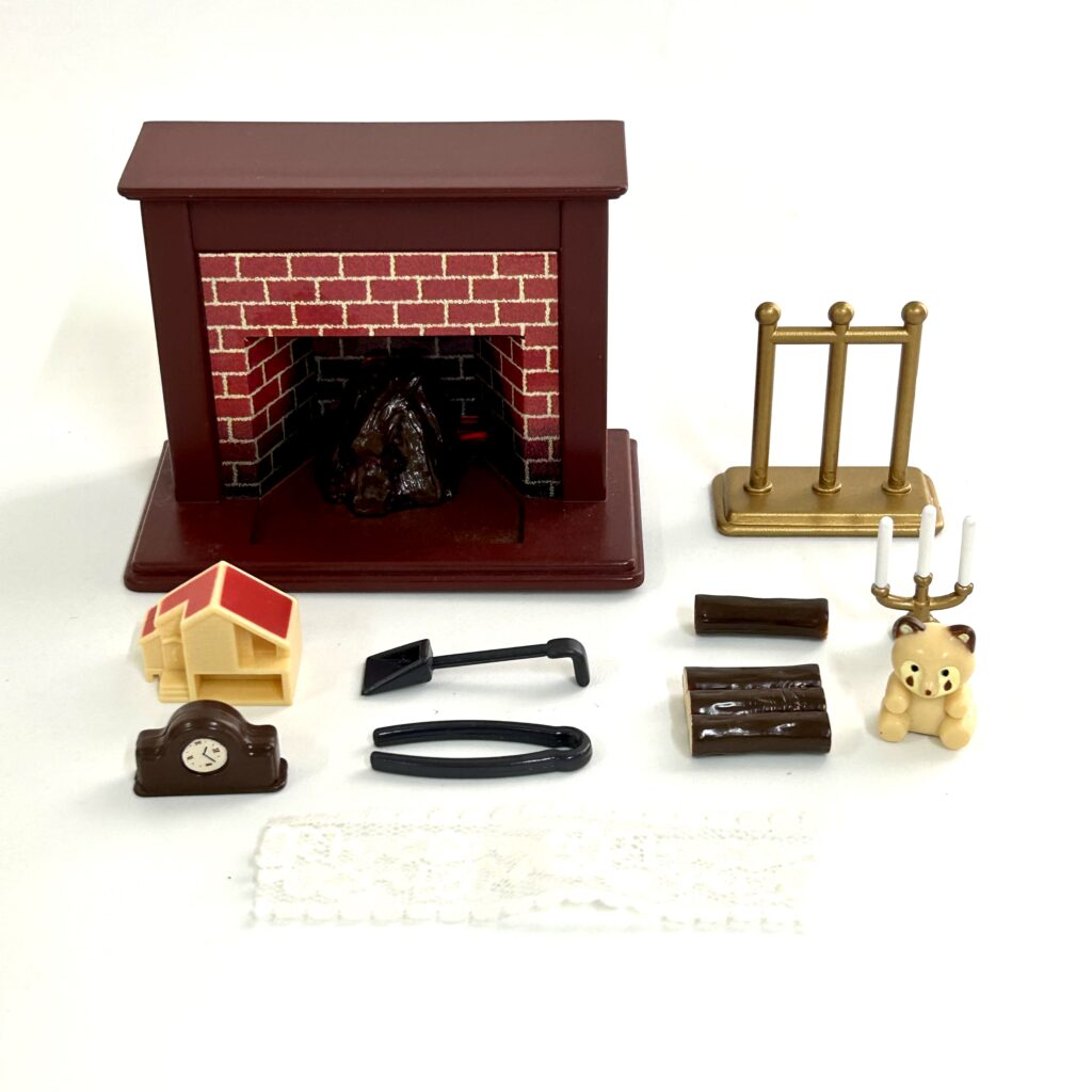 [used] Vintage Fireplace Set 1996 KA-77 Sylvanian Families Calico Critters