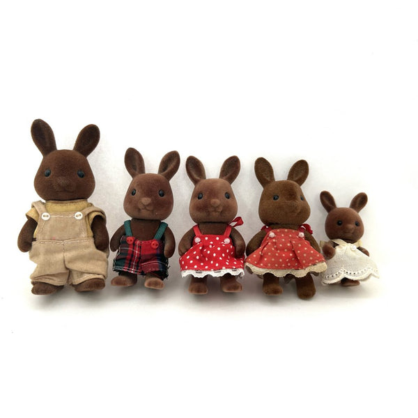 [Used] BROWN RABBIT FAMILY Epoch Japan Sylvanian Families