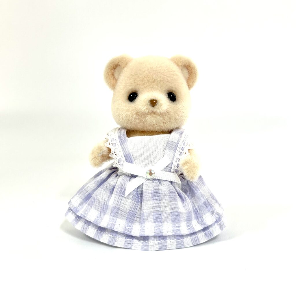 Lavender Check Girl Dress Mayumi Handmade