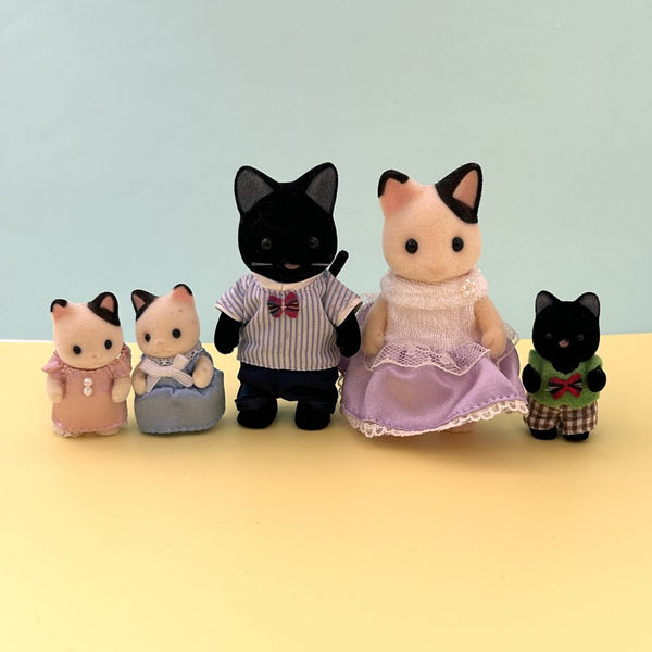 [Used] CHAROAL CAT FAMILY Epoch Japan Sylvanian Families