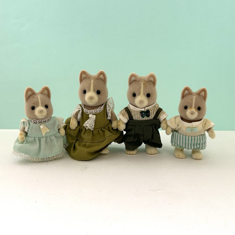 [Used] URBAN LIFE MARRON DOG FAMILY Epoch Japan Sylvanian Families