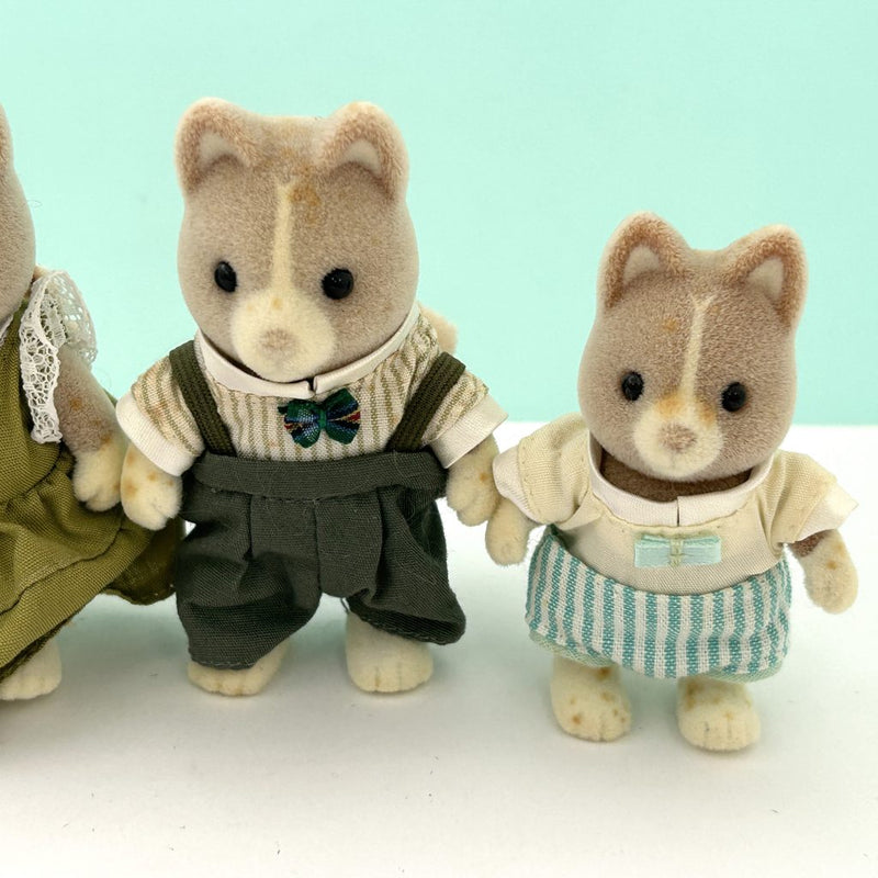 [Used] URBAN LIFE MARRON DOG FAMILY Epoch Japan Sylvanian Families