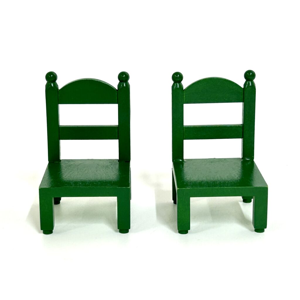 [used] VIntage Green Chair Set Sylvanian Families Calico Critters