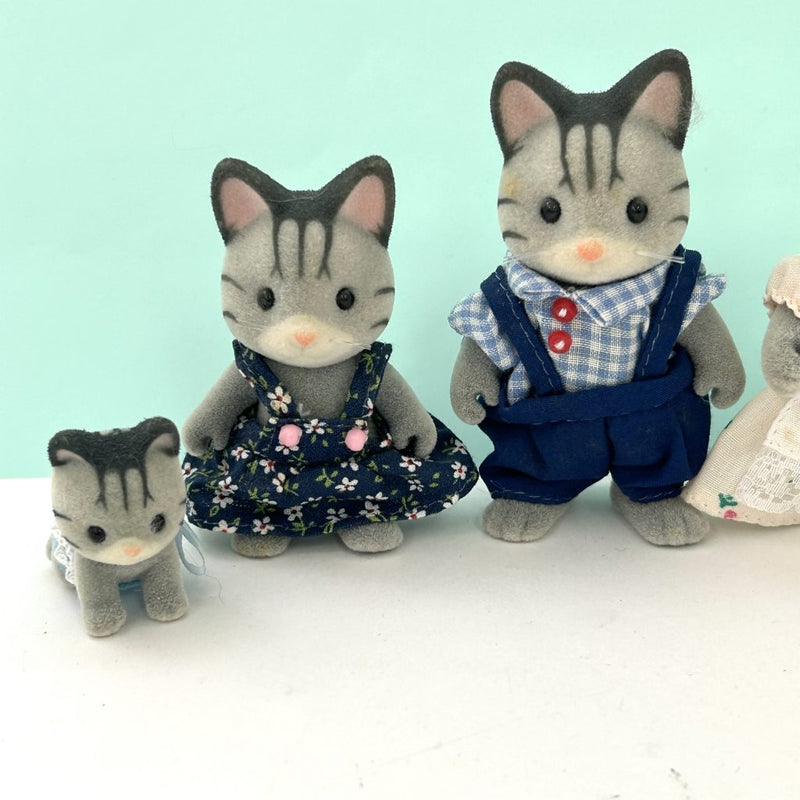 [Used] FISHER CAT FAMILY Epoch Japan Sylvanian Families