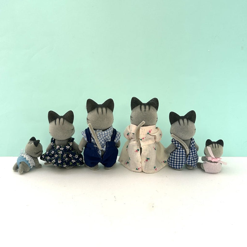 [Used] FISHER CAT FAMILY Epoch Japan Sylvanian Families