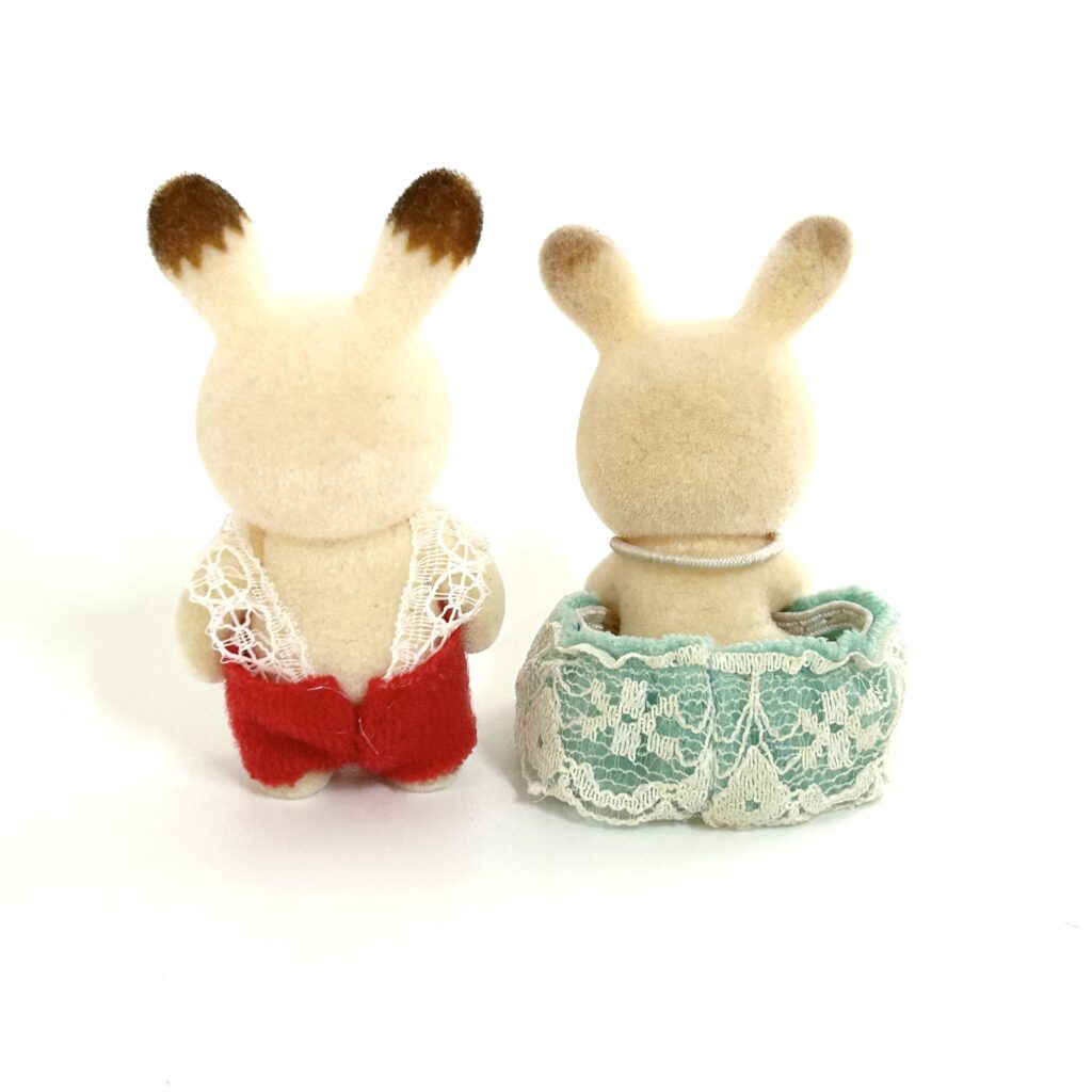 [used] Chocolate Rabbit Babies Sylvanian Families Calico Critters