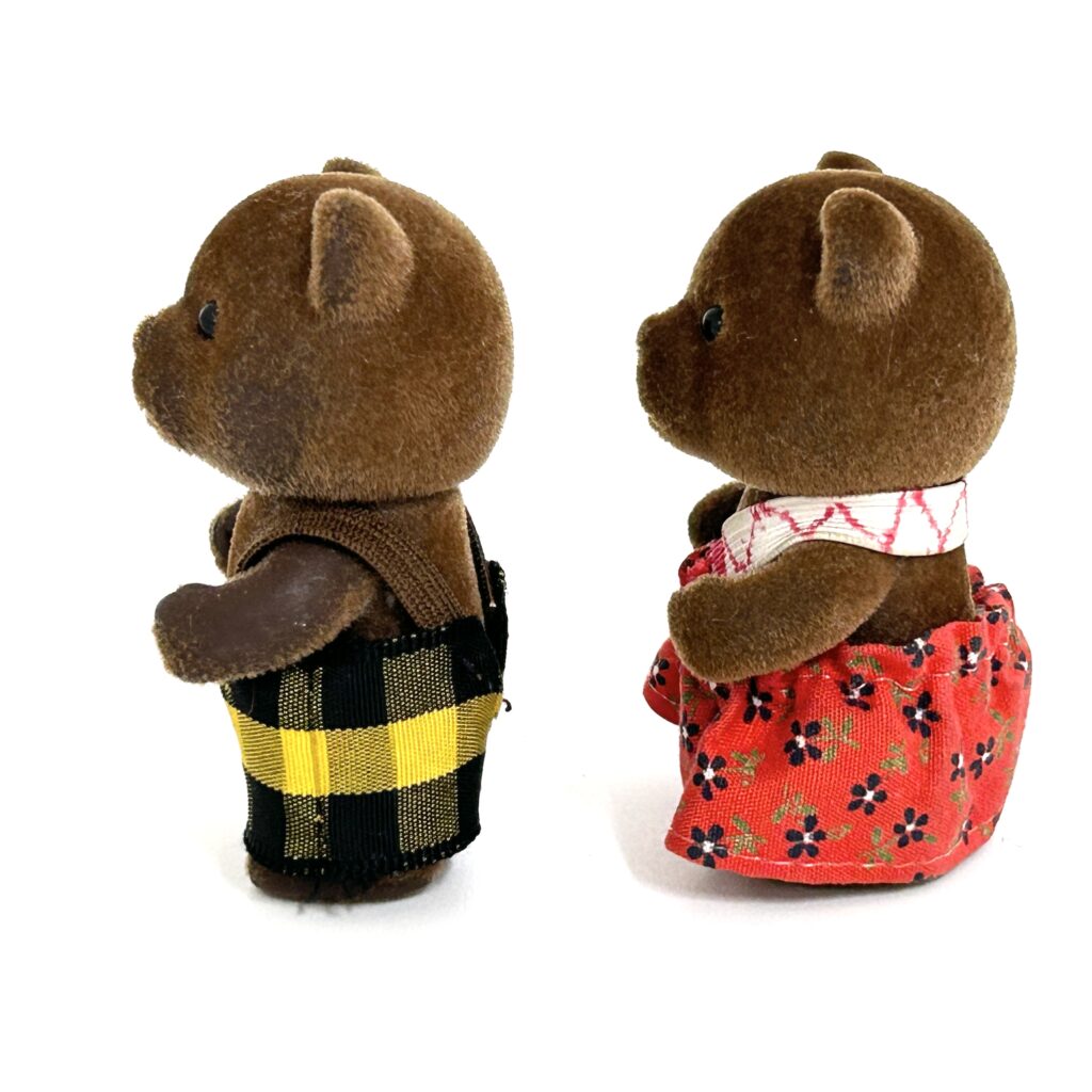 [used] Vintage Brown Bear Boy Girl Sylvanian Families Calico Critters