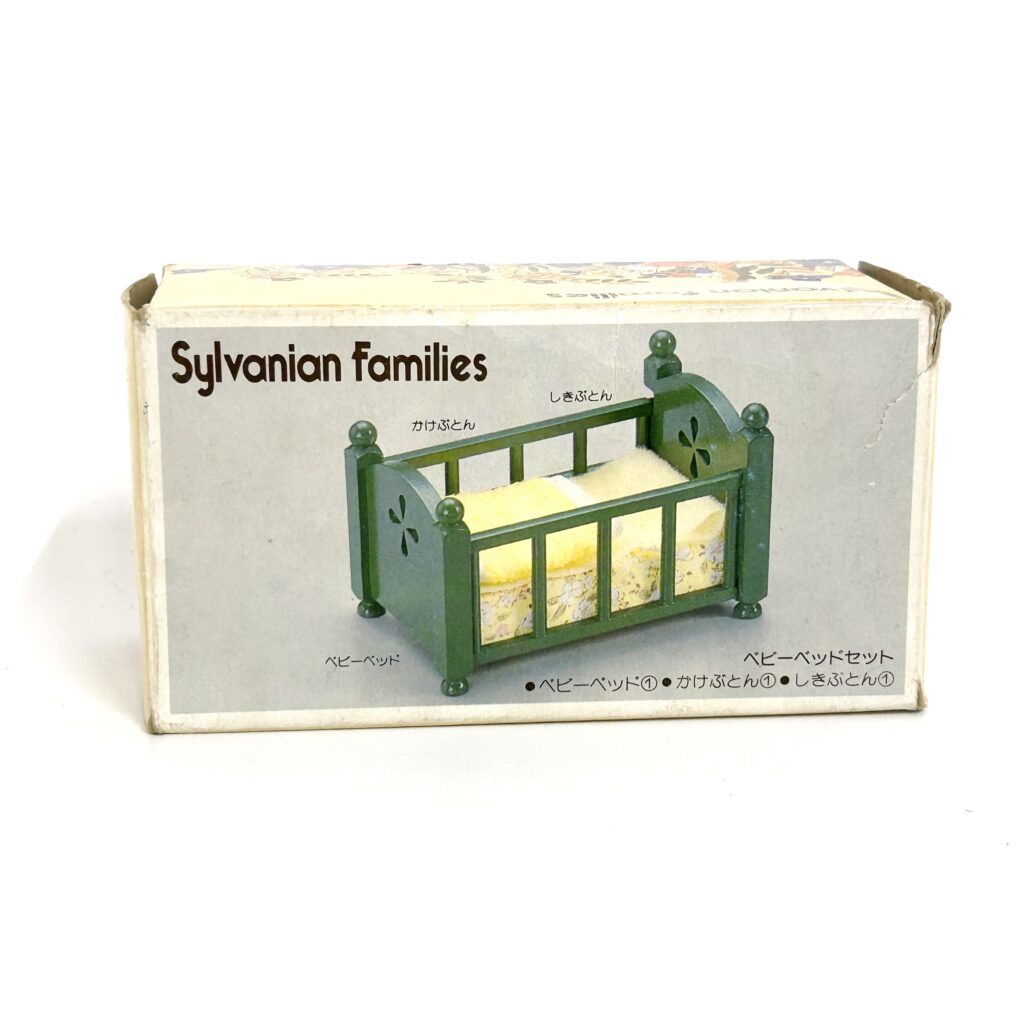 [used] Vintage Green Baby Bed 1985 KA-26 Sylvanian Families Calico Critters