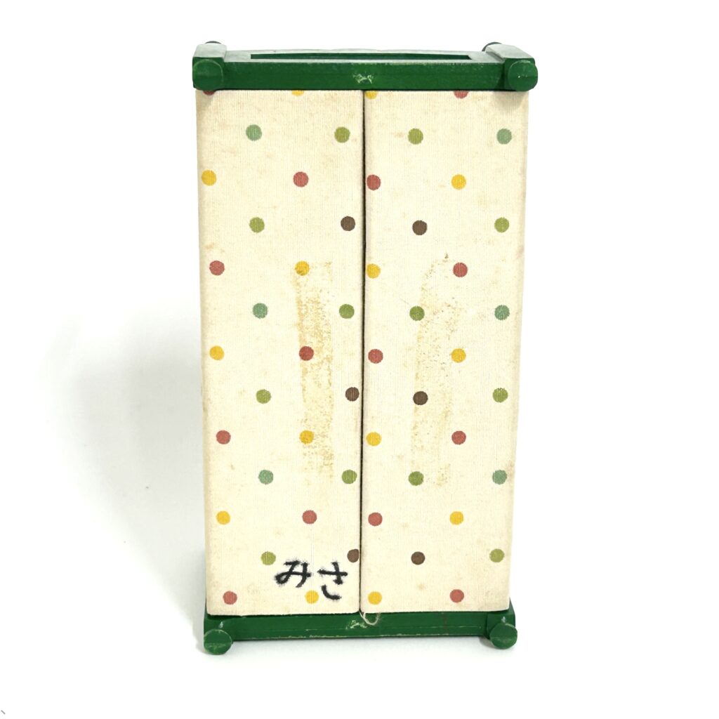 [used] Vintage Green Bed (L) Polka Dots White KA-07 Sylvanian Families Calico Critters