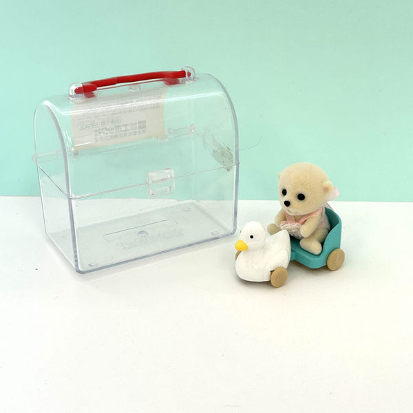 [Used] BABY CARRY CASE POLAR BEAR Japan Sylvanian Families