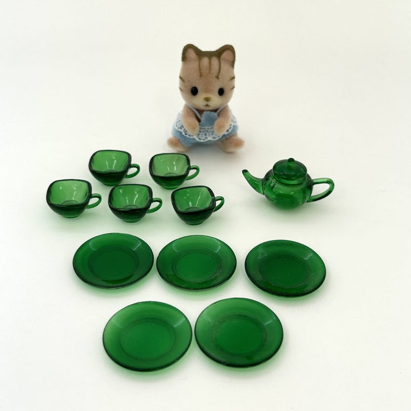 [Used] TEA SET GREEN Japan Does not apply